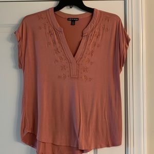 Cable and Gauge blouse, coral color